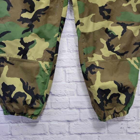 Rain Stuff Raven Industries Gore-Tex Camo Pants Size L Woodland Cinch Waist - Picture 3 of 9